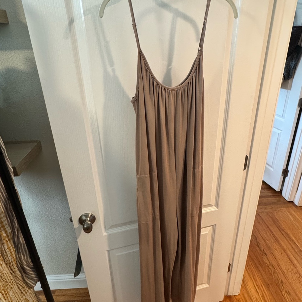 Elegant Tan Jumpsuit